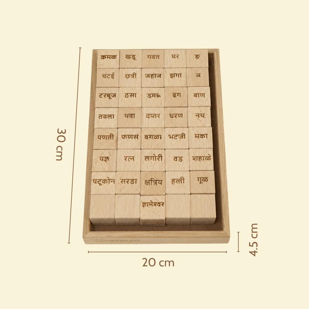 Educational Blocks Set (4-In-1) - Marathi