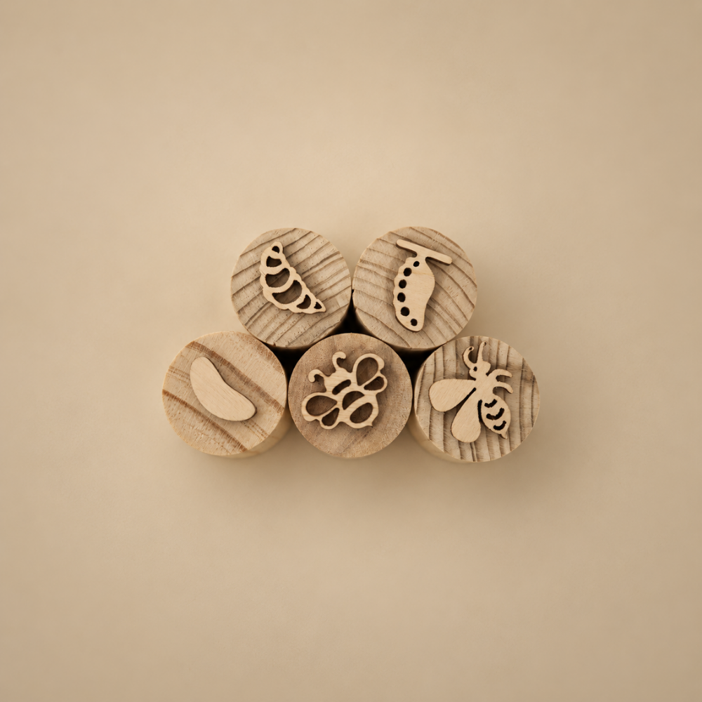 Wooden Butterfly Stamp Set