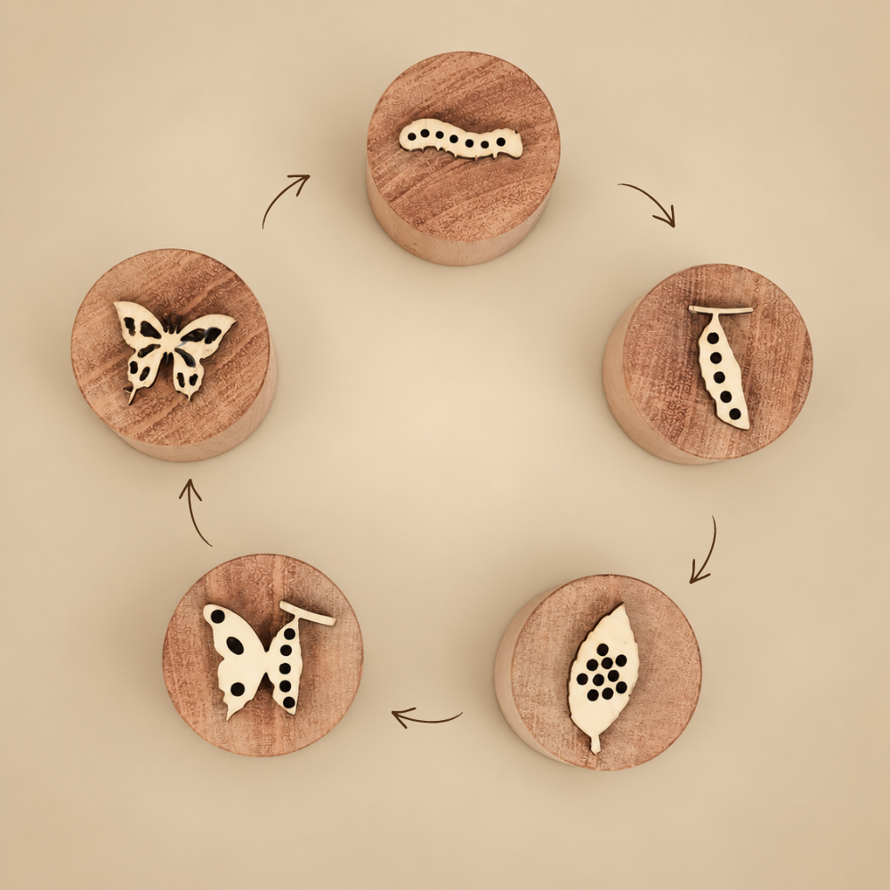 Wooden Butterfly Stamp Set