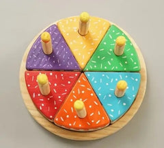  Wooden Rainbow Fruit Surprise Cake Toy 