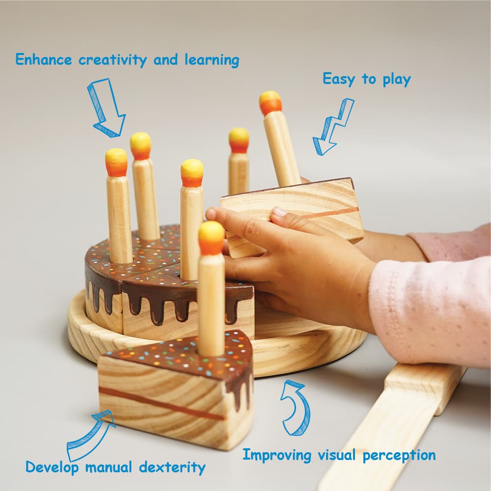 Features of Wooden Chocolate Cake Toys