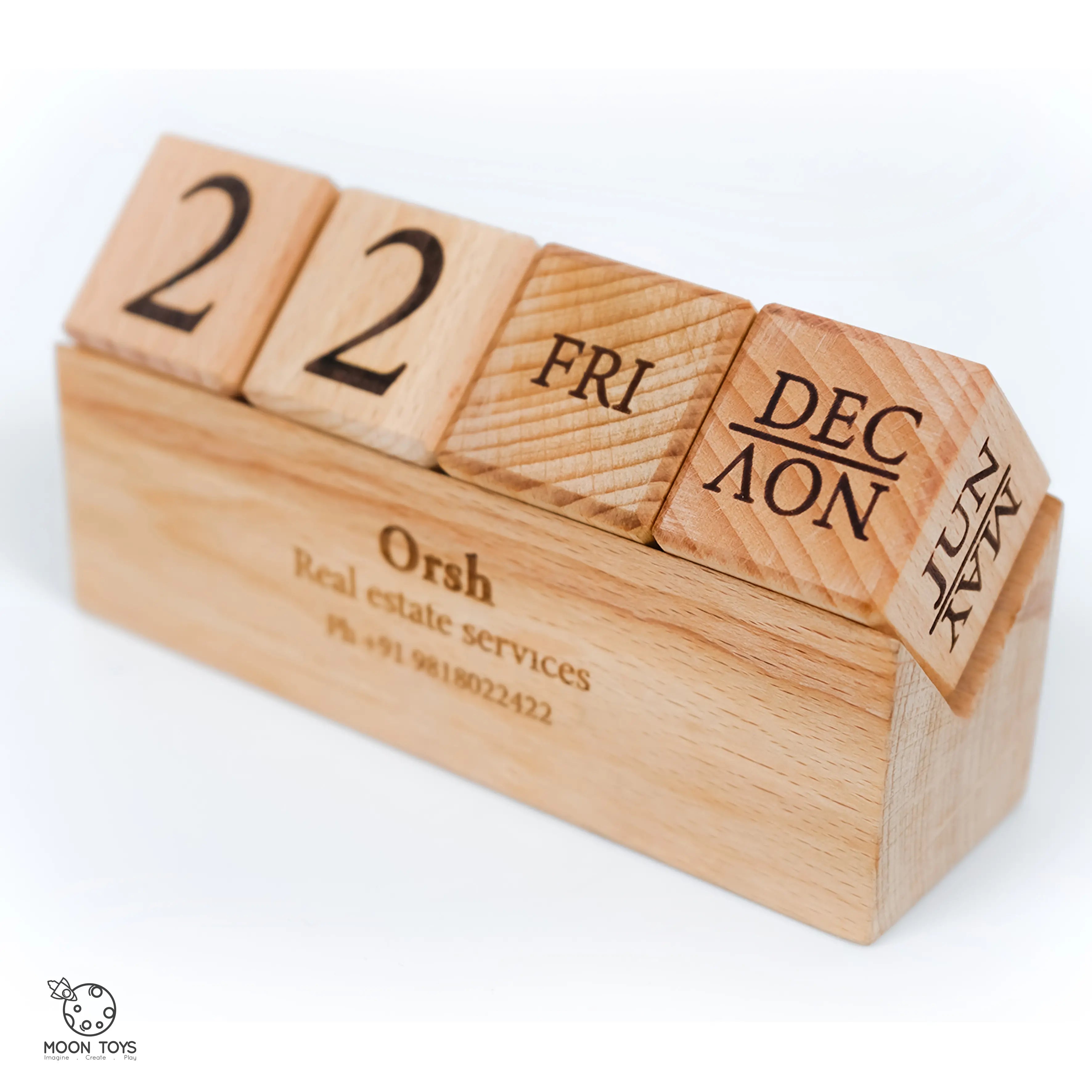 Perpetual Desk Wooden Calendar