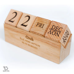 Perpetual Desk Wooden Calendar