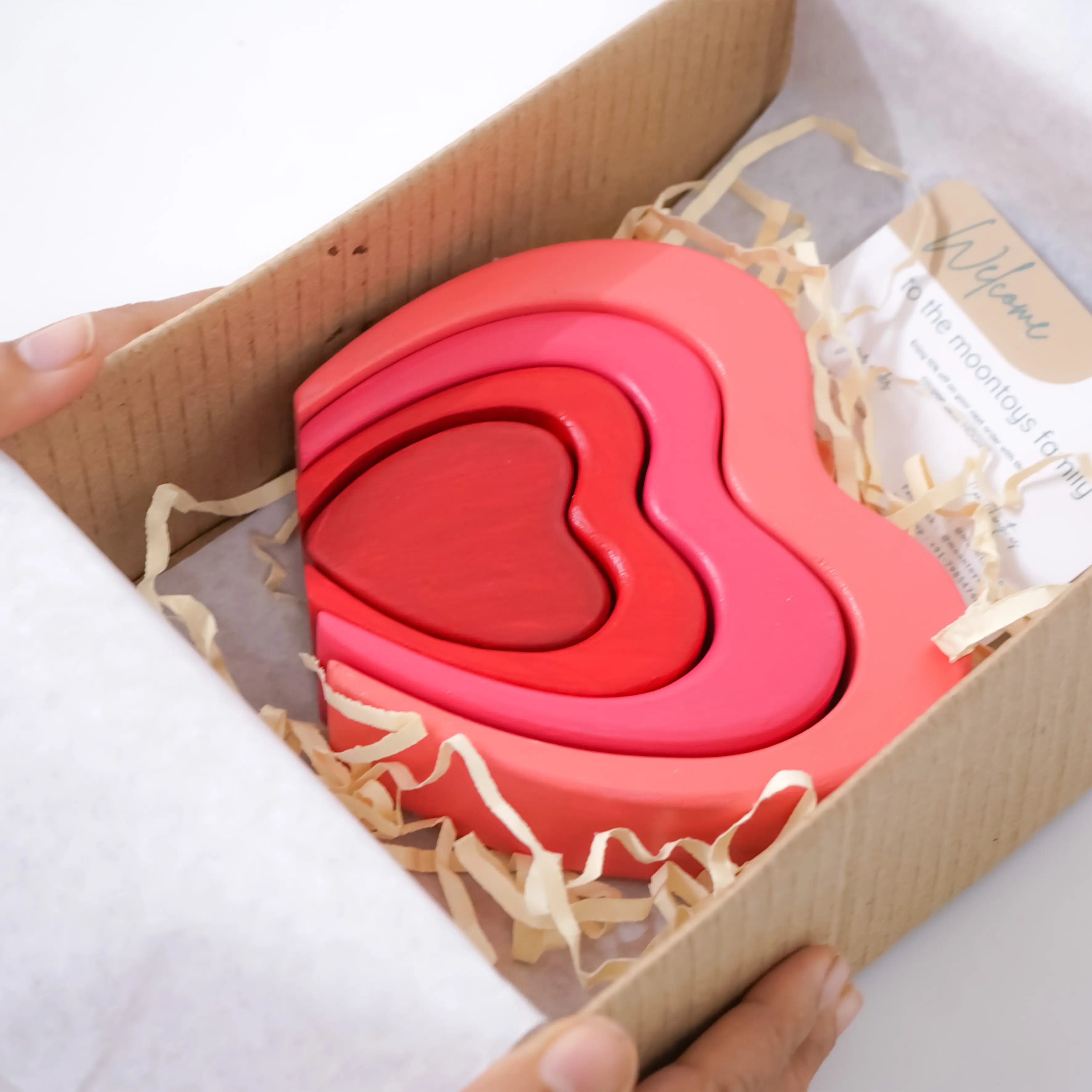 Heart-shaped Wooden Stacker