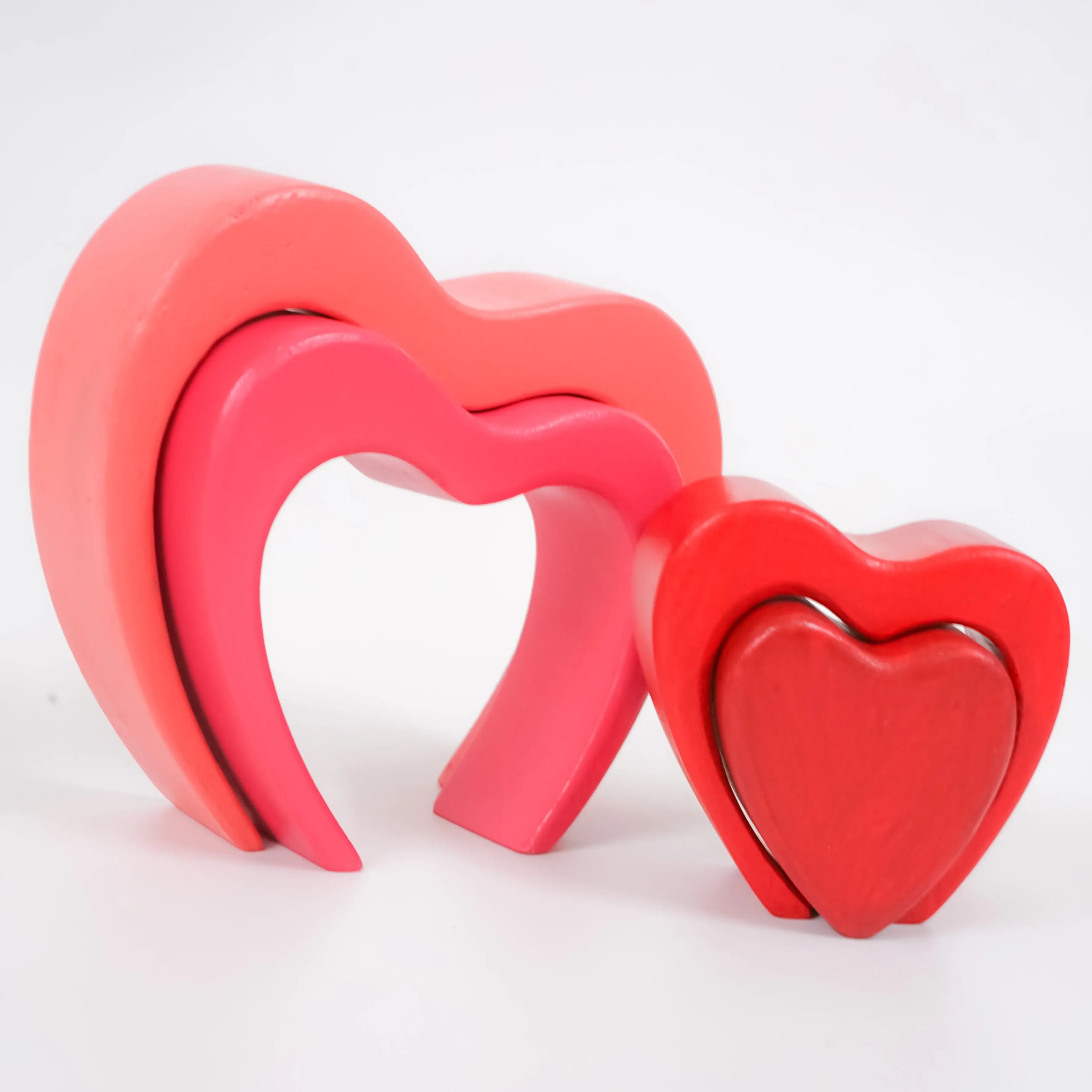 Heart-shaped Wooden Stacker