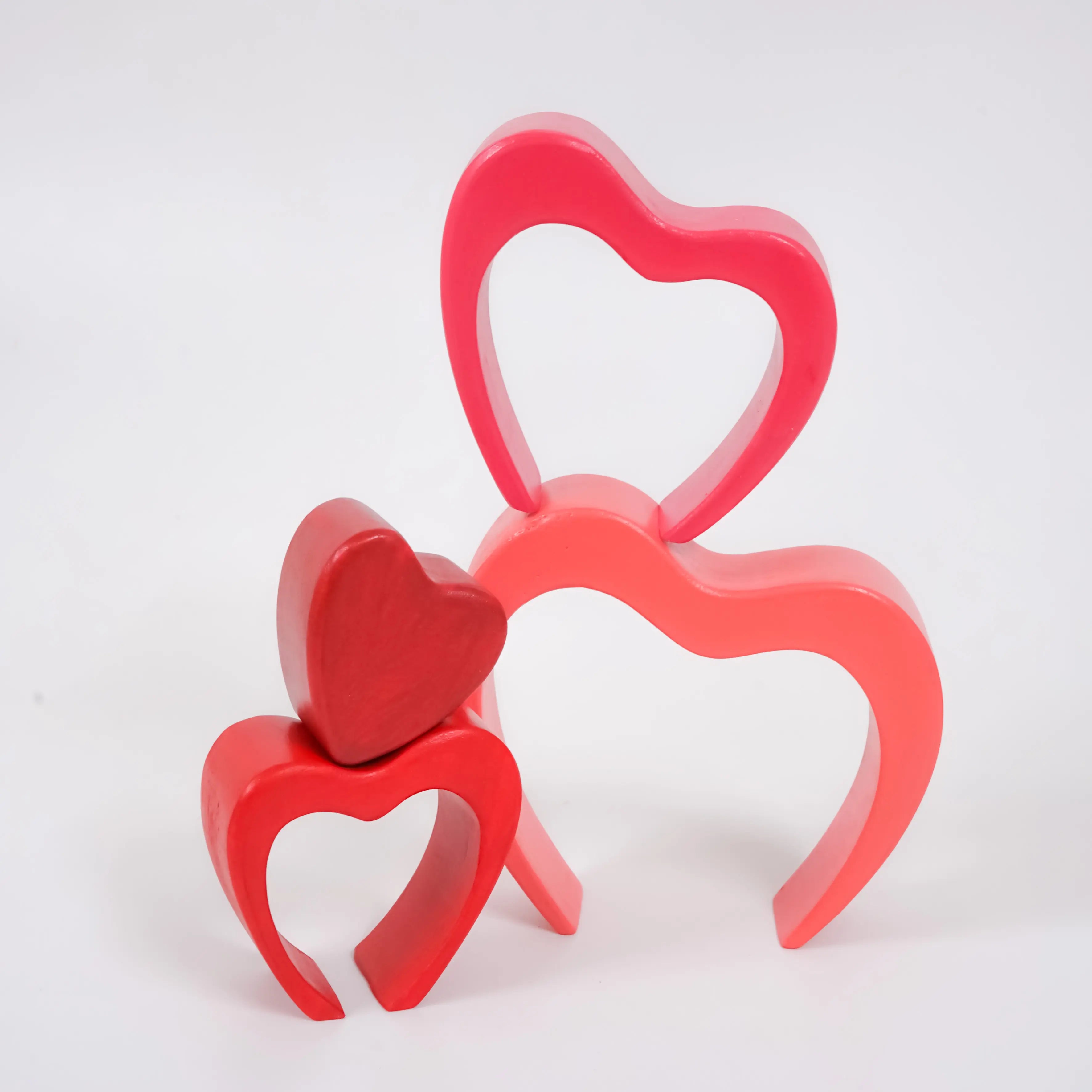 Heart-shaped Wooden Stacker