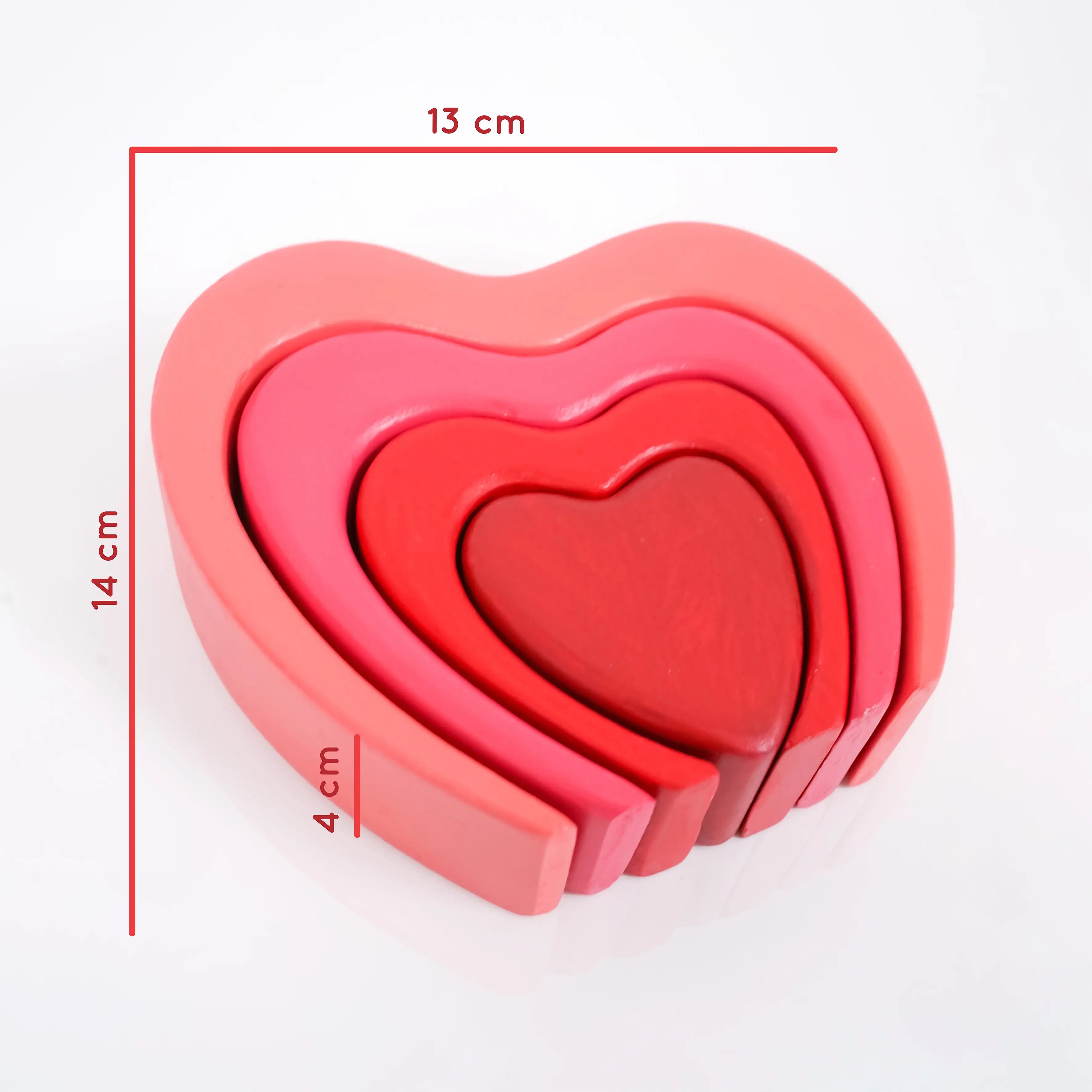 Heart-shaped Wooden Stacker