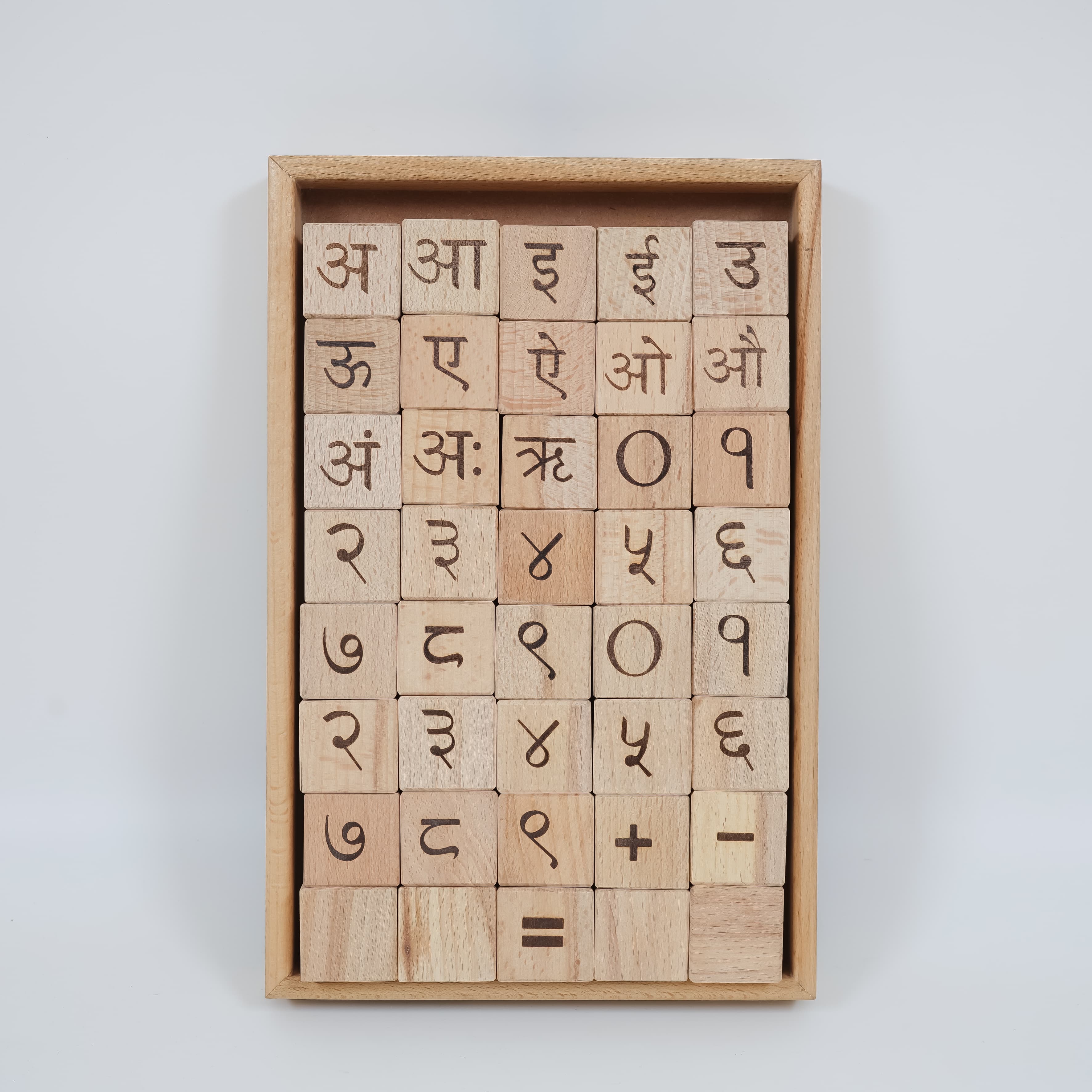 Hindi Alphabet Wooden Blocks Toys