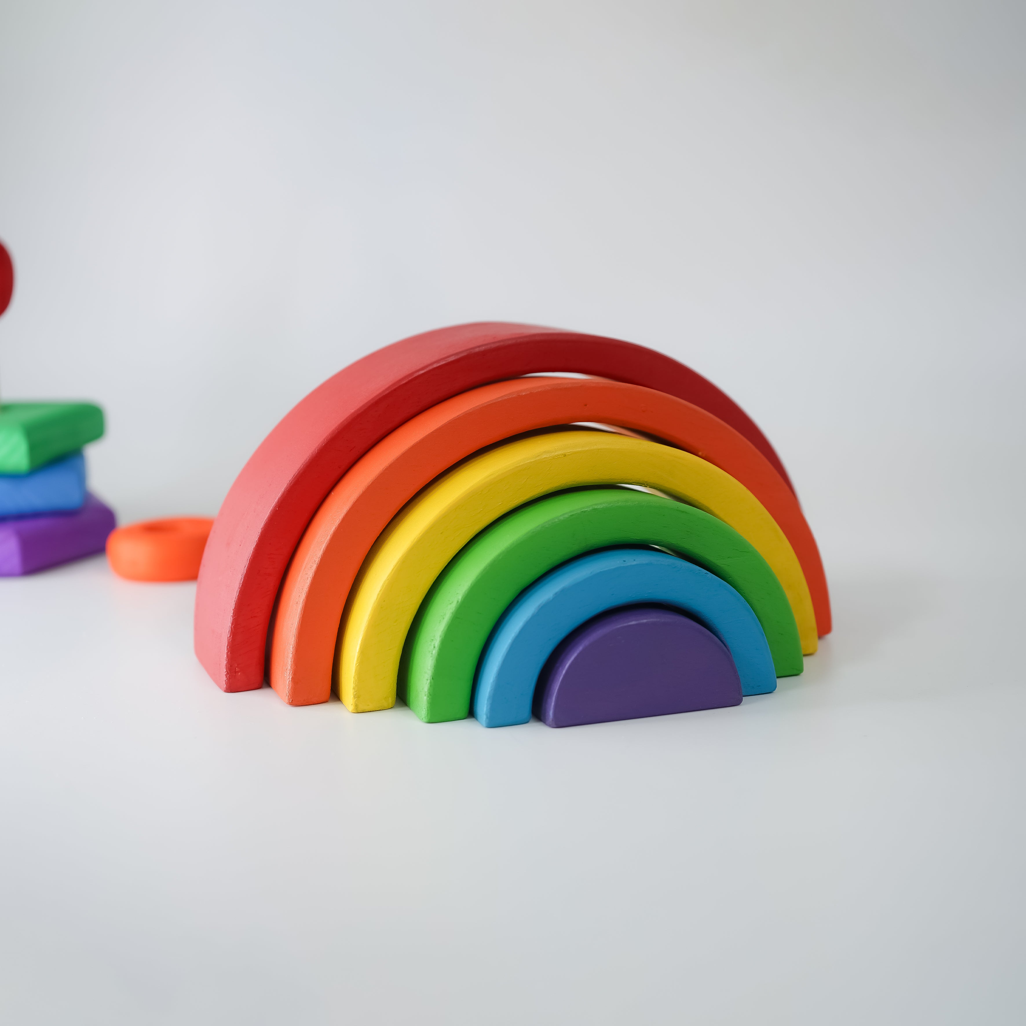 Wooden Stacker Toys – Small Rainbow