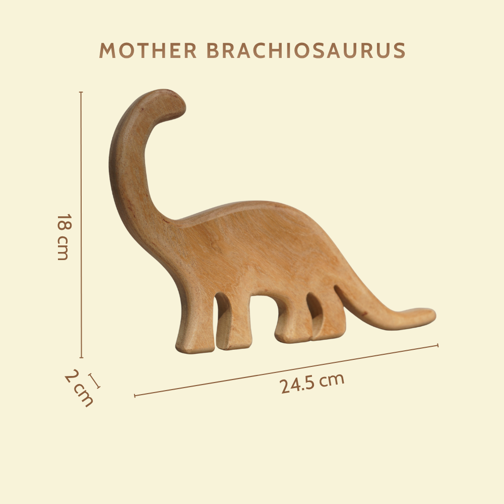 Natural Jurassic Toy Set – Eco-Friendly Wooden Dinosaur Toy Set
