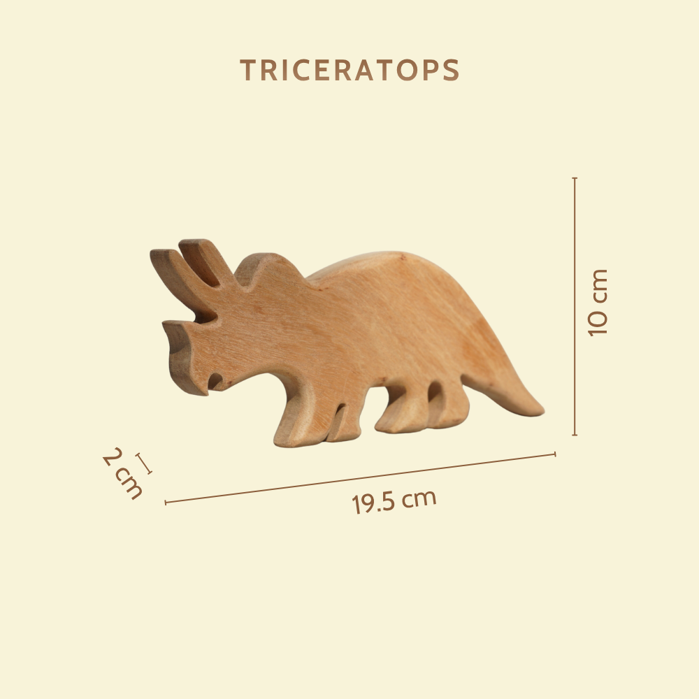 Natural Jurassic Toy Set – Eco-Friendly Wooden Dinosaur Toy Set