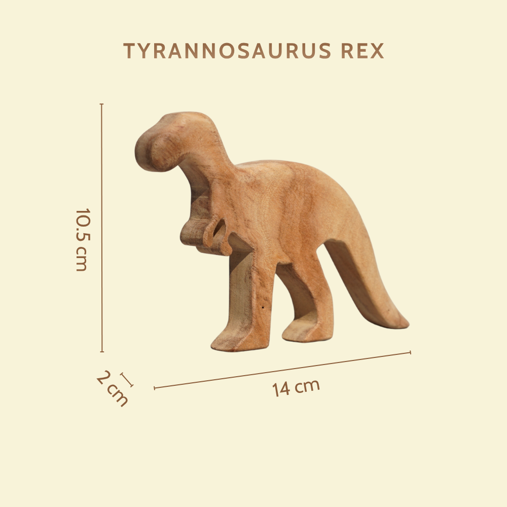 Natural Jurassic Toy Set – Eco-Friendly Wooden Dinosaur Toy Set