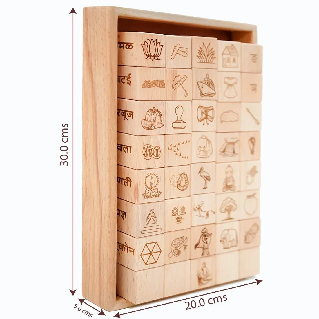 Educational Blocks Set (4-In-1) - Marathi