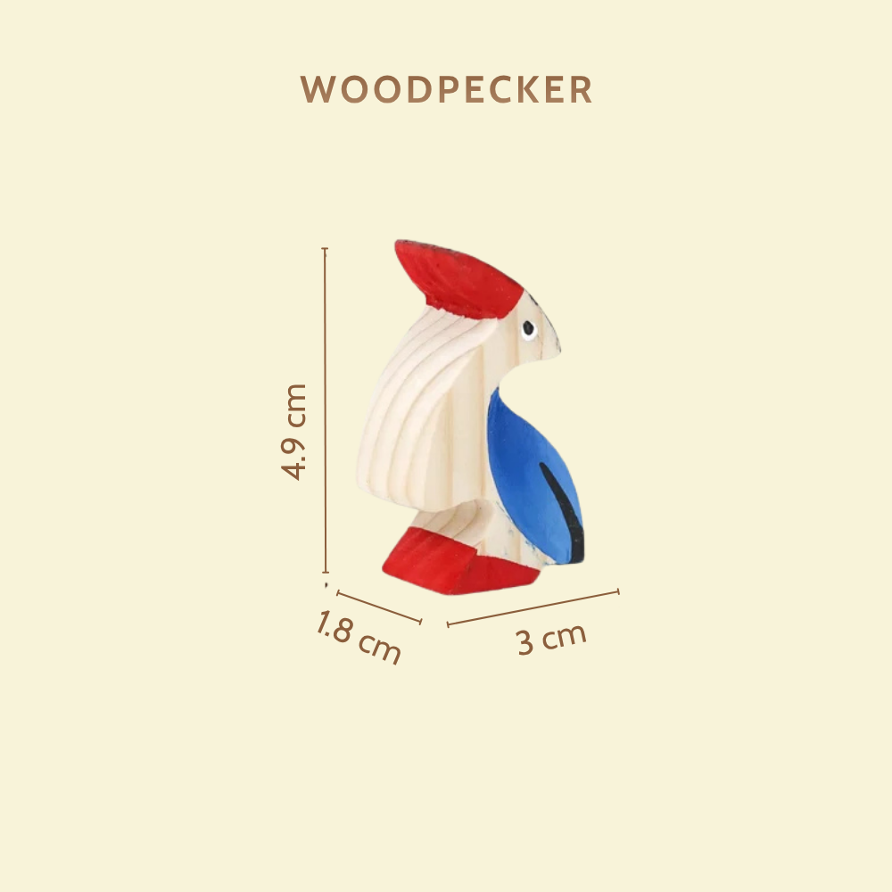 MoonBirds Wooden Bird Figurine Set – Neem Wood Montessori Toys