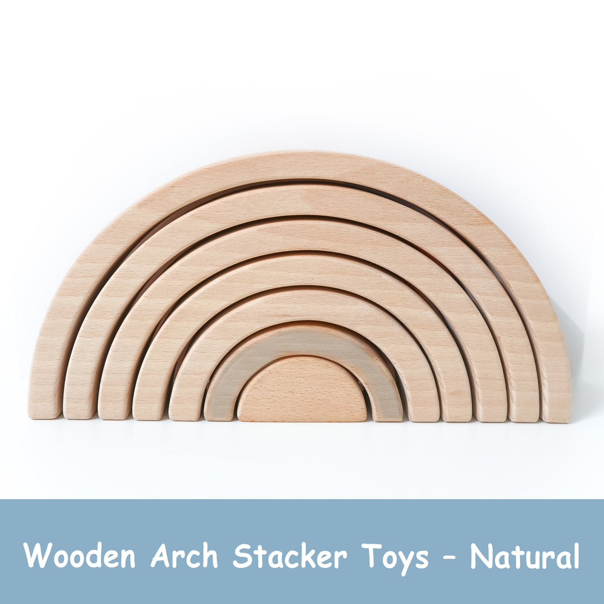 Wooden Arch Stacker Toys – Natural