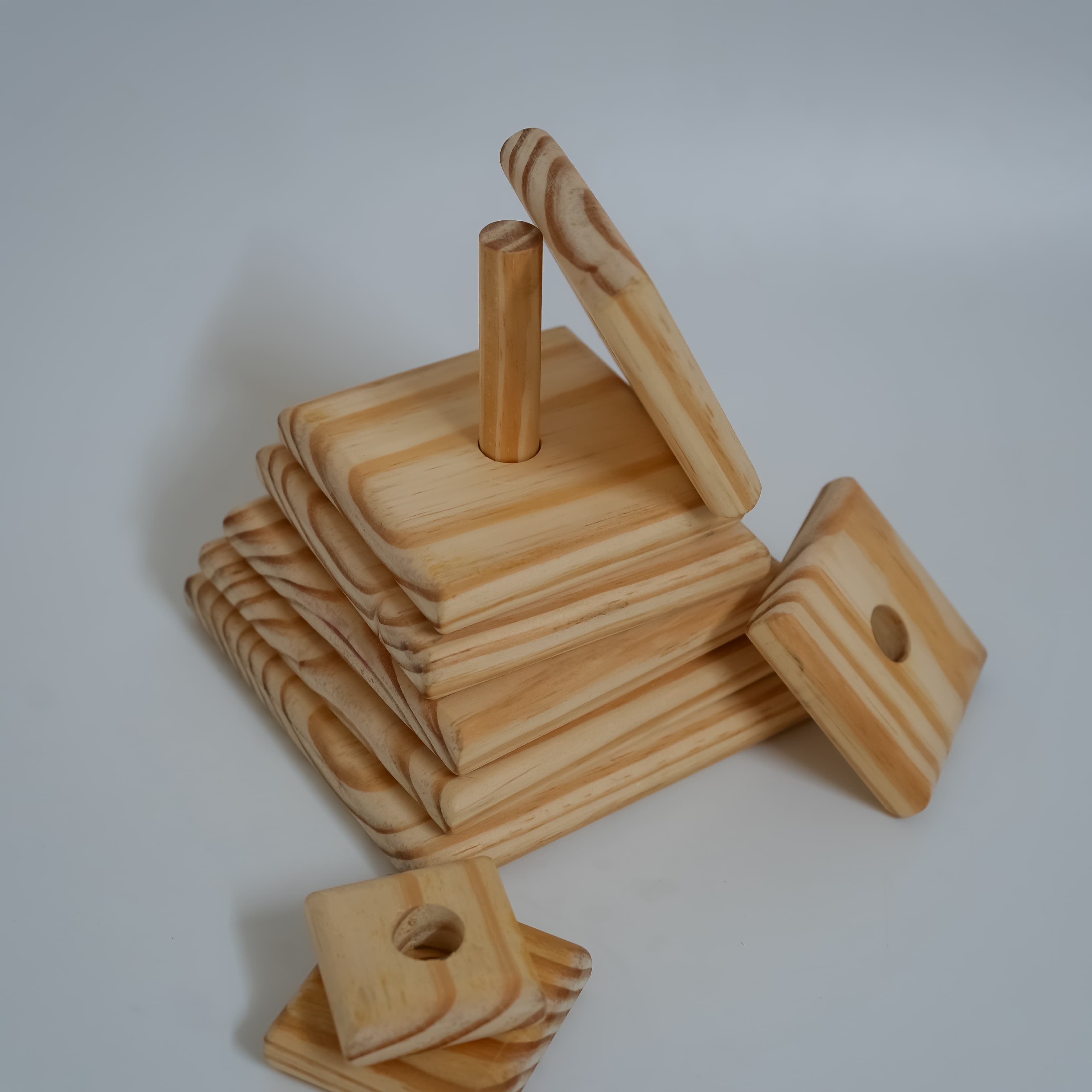 Wooden Stacker Toys – Square Pyramid