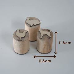 Animals Foot Print Stamp with Rolling Pin and Knife