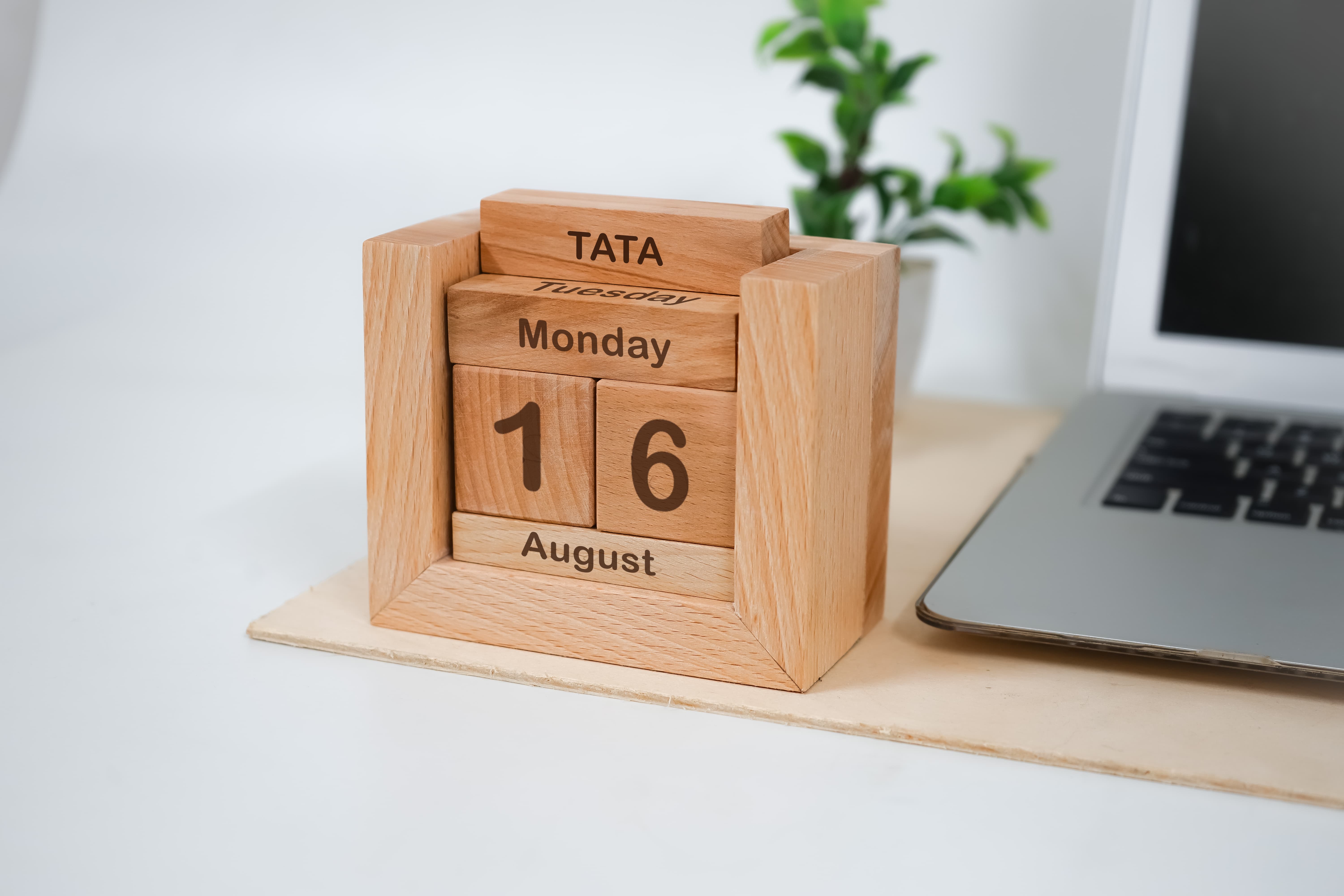 Handcrafted Wooden Calendar