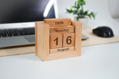 Handcrafted Wooden Calendar